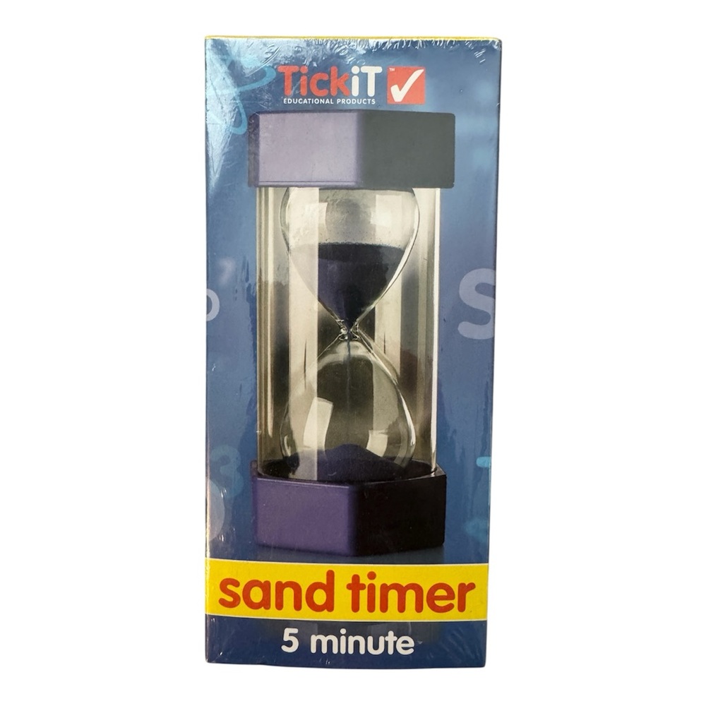 TICK IT-5 Minute 6” Sand Timer-BRAND NEW IN BOX